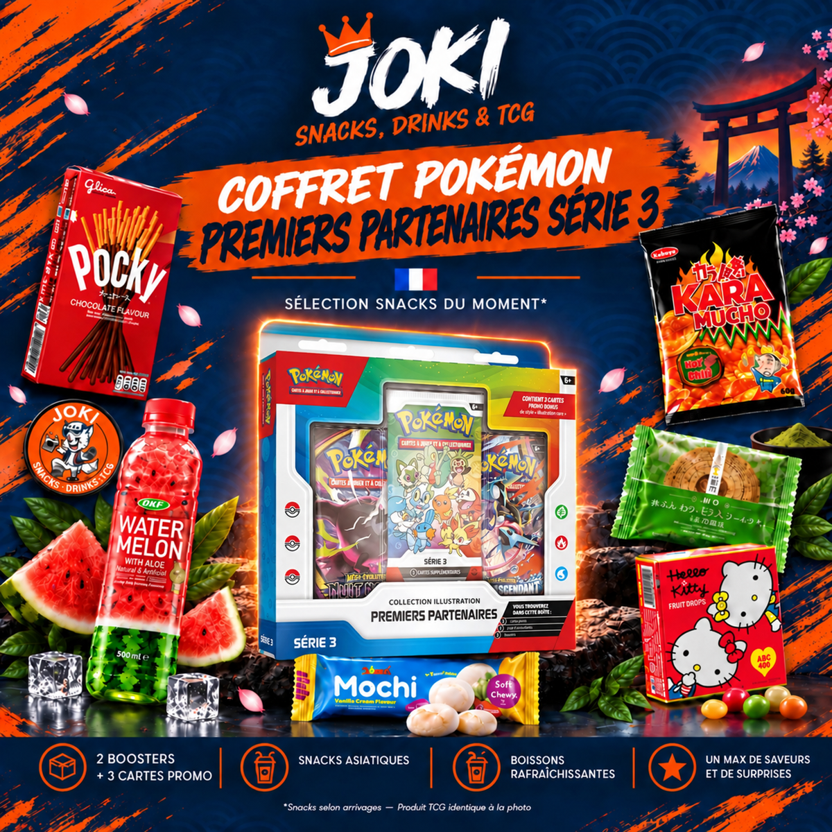 JOKI Box - 1X Coffret Premiers Partenaires – Série 3 + 6 Snacks